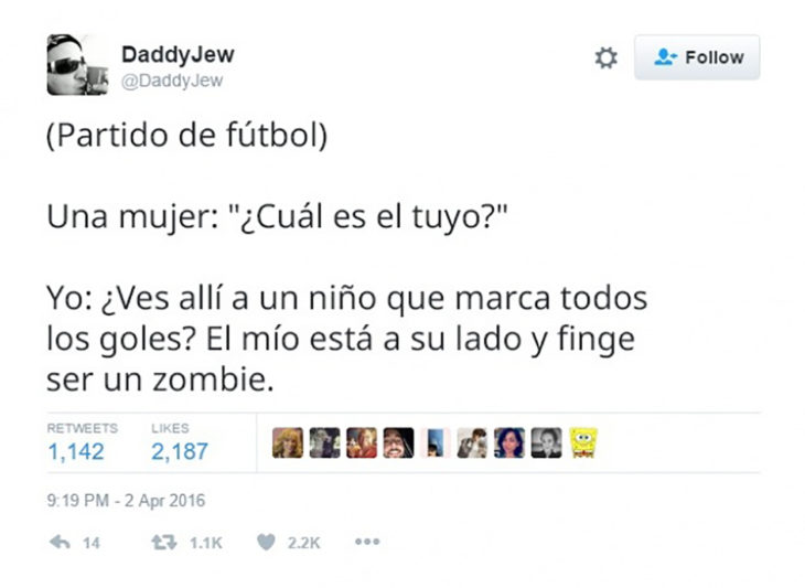 tuit sobre papá en juego de su hijo