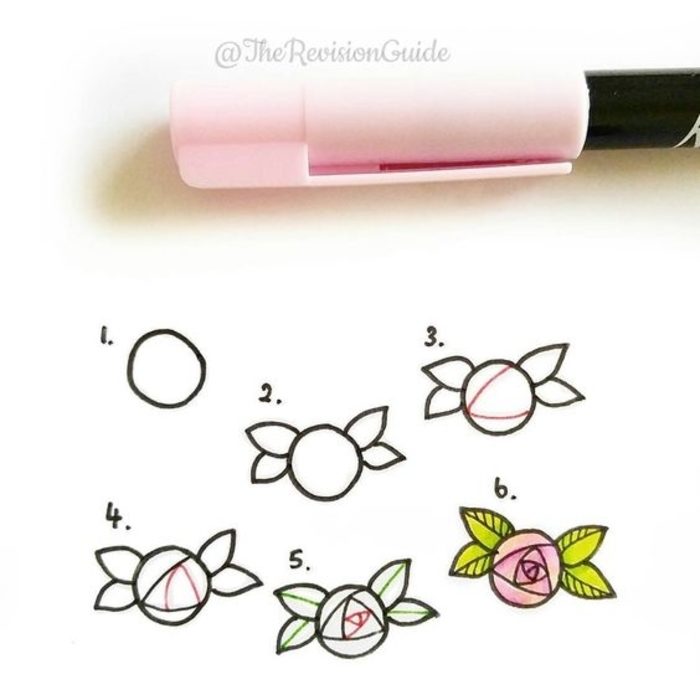 dibujar rosas pequeñas