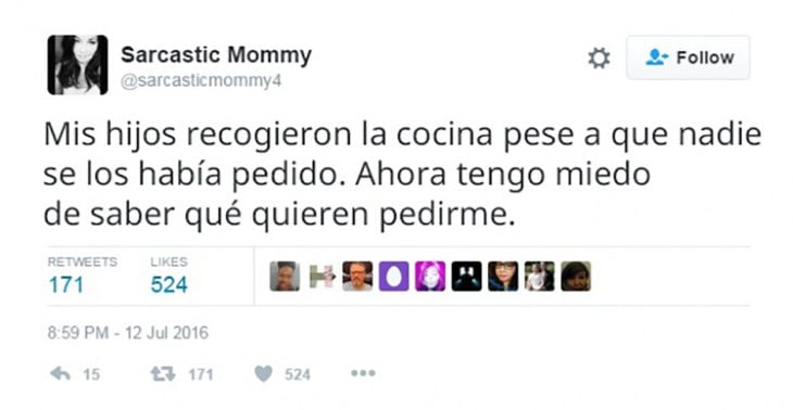 tuit sobre niños que recogieron la cocina