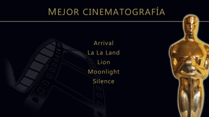 Oscares 2017 - lista de peliculas nominadas para mejor cinematografia