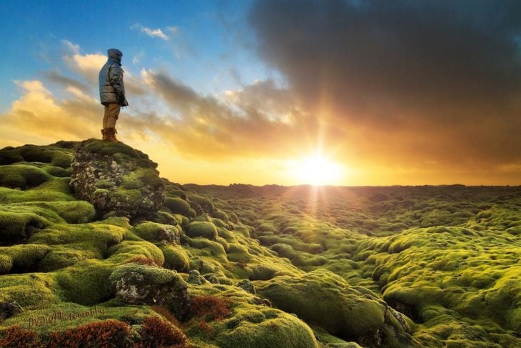 persona contempla un hermoso paisaje