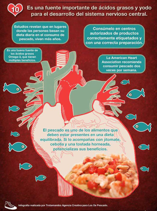 infografía sobre los beneficios del pescado parte 2