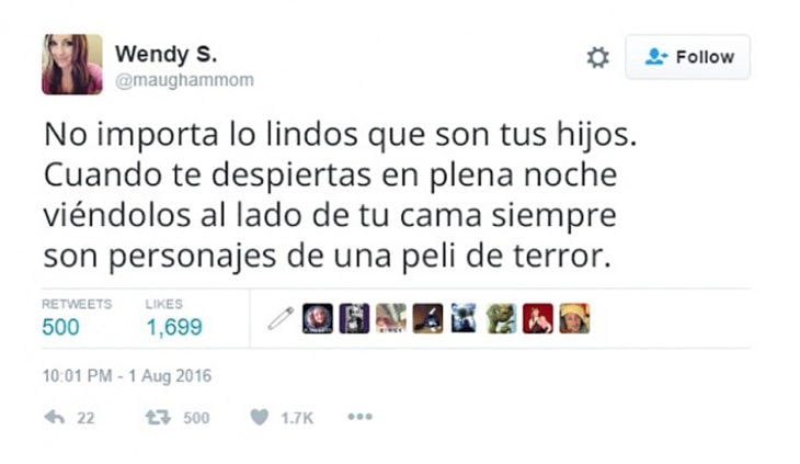 tuit sobre niños que dan miedo