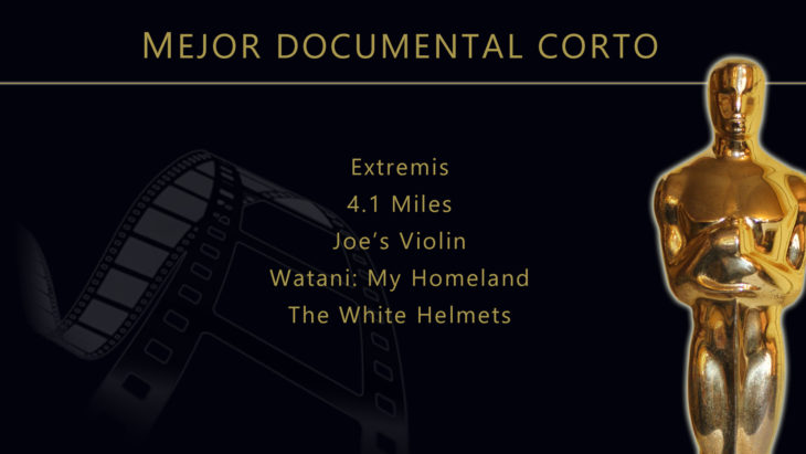 Oscares 2017 - lista de peliculas nominadas para mejor documental corto