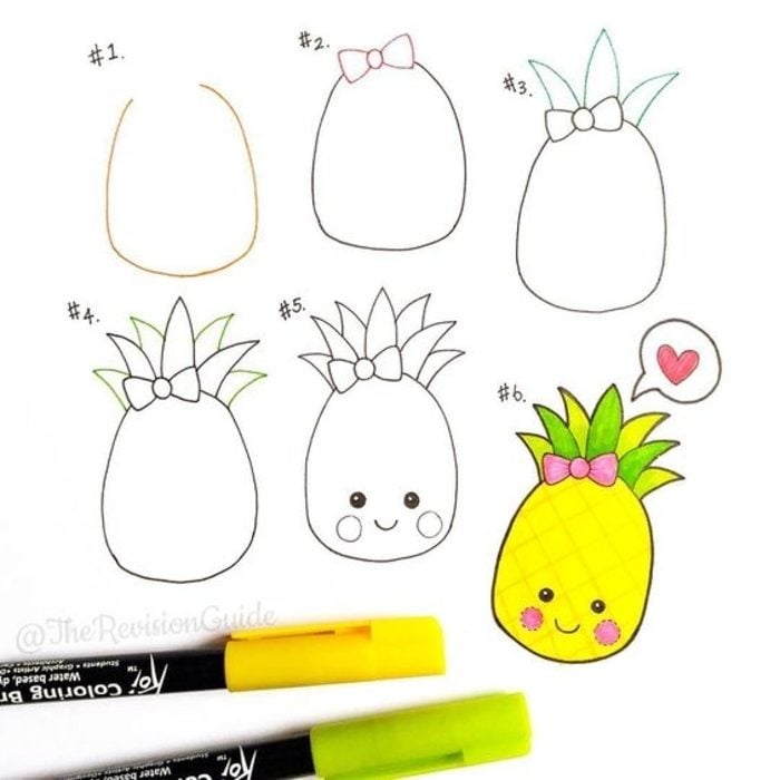 20 plantillas para dibujar piña