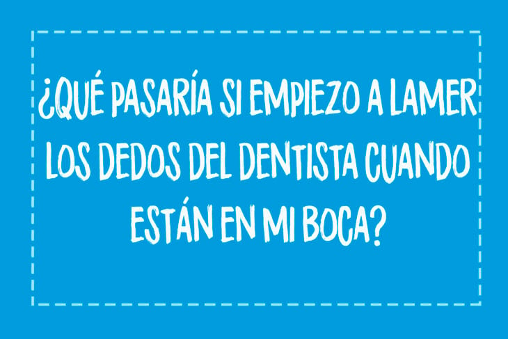 pensamiento de adolescente morder los dedos del dentista