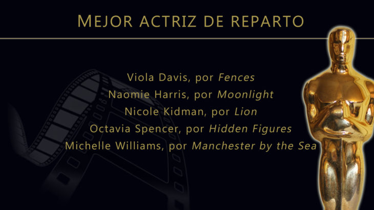 Oscares 2017 - lista de peliculas nominadas para mejor actriz de reparto