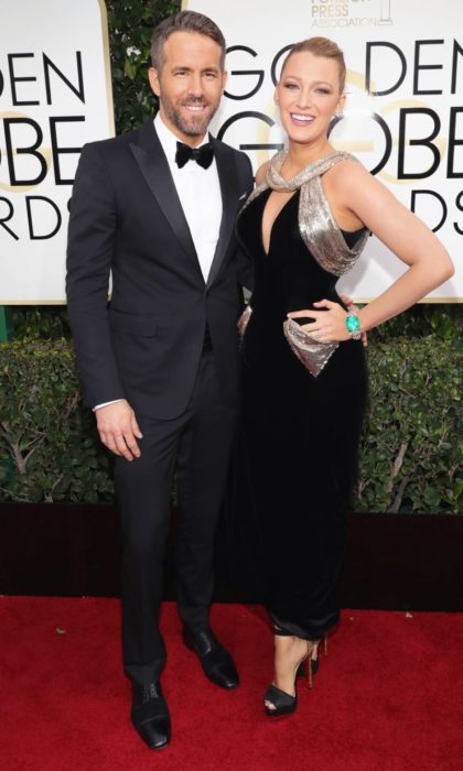 Blake y Ryan en la alfombra roja de los Golden Globes