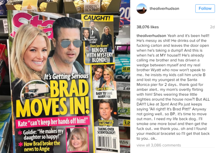 Brad Pitt y Kate Hudson romance