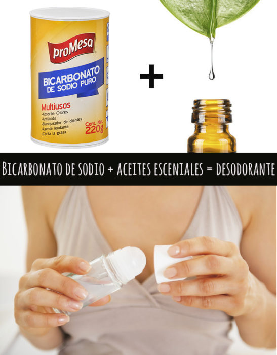 bicarbonato y aceites