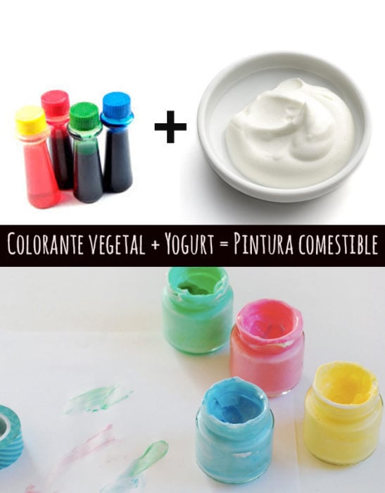 colorante artificial y yogur