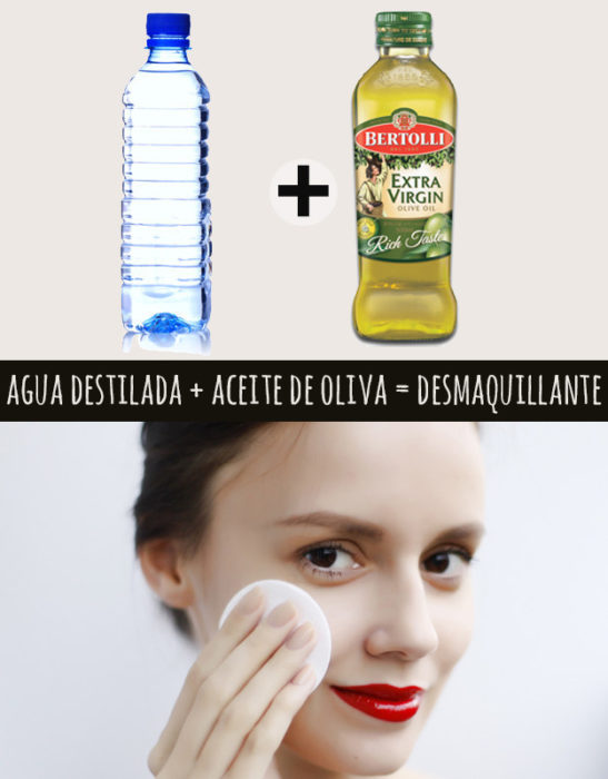 agua y aceite de oliva