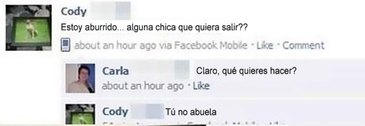 Gente mayor en Facebook - alguna chica para salir