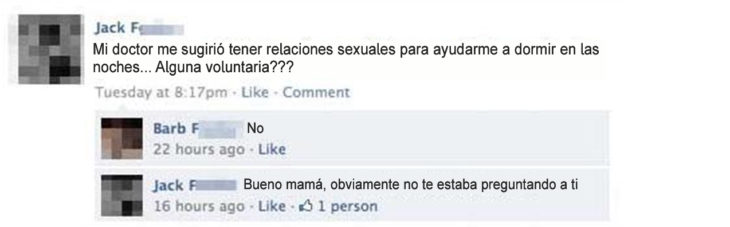 Gente mayor en Facebook - relaciones sexuales para dormir