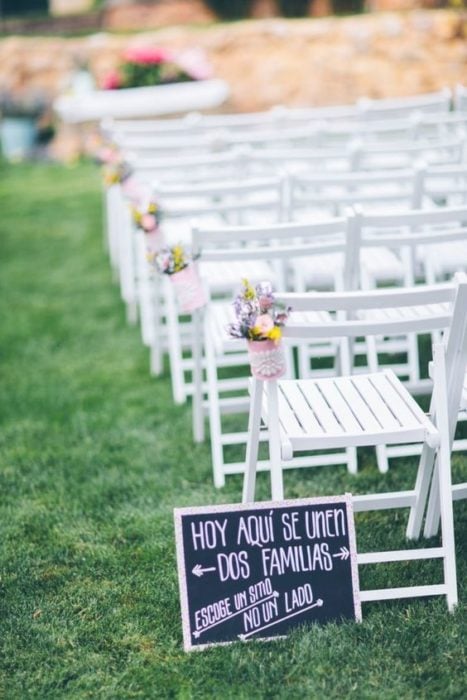 Sillas en una boda 