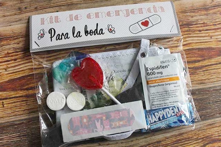 kit de emergencia para boda