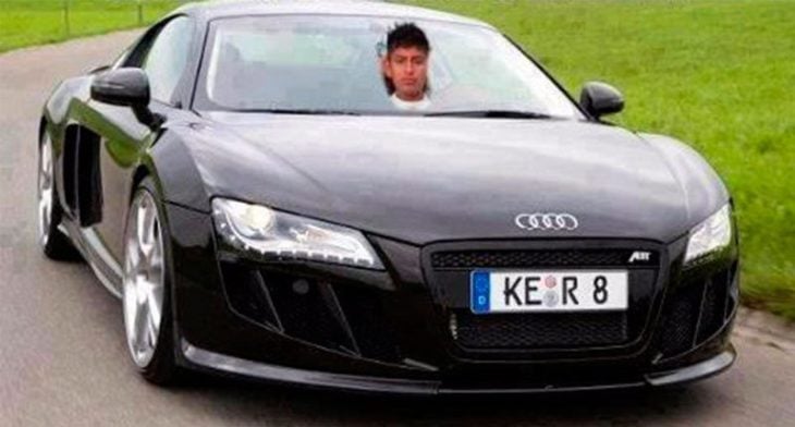 Photoshop - chico en su audi