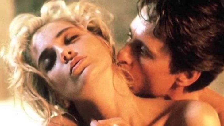 beso de Sharon Stone y Michael Douglas 