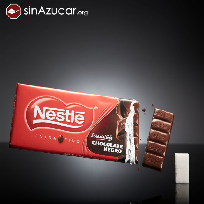 Cuanto azúcar contiene un chocolate negro