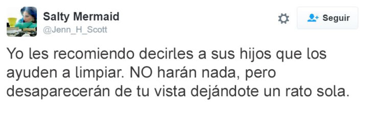 Tuits paternidad - hijos ayuden a limpiar