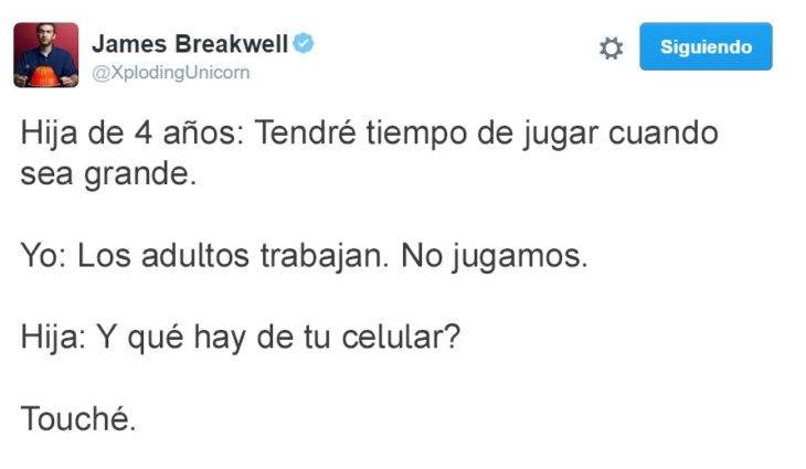 Tuits paternidad - tendré tiempo de jugar cuando crezca