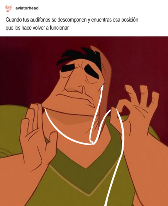 chiste sobre paka de kuzco y el cable de los audífonos