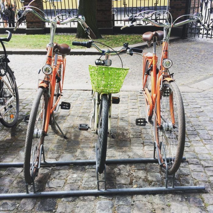 bici de niños en medio de bicis de adultos