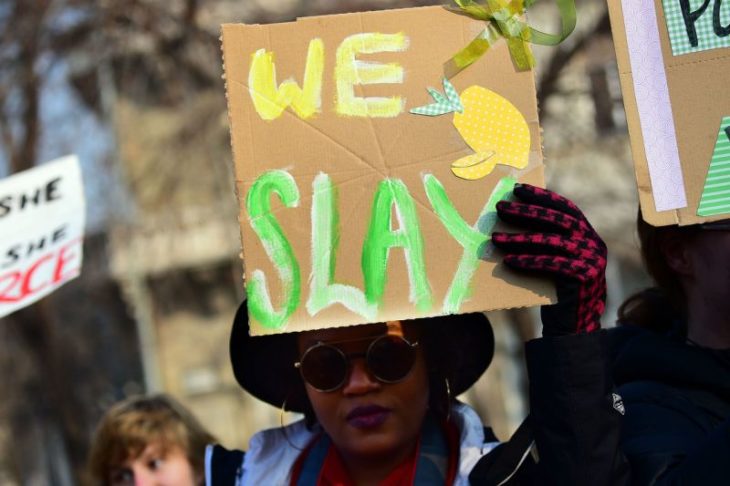 protesta de las mujeres en Hungría 