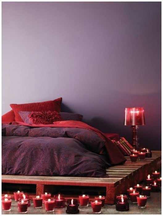 cama romántica