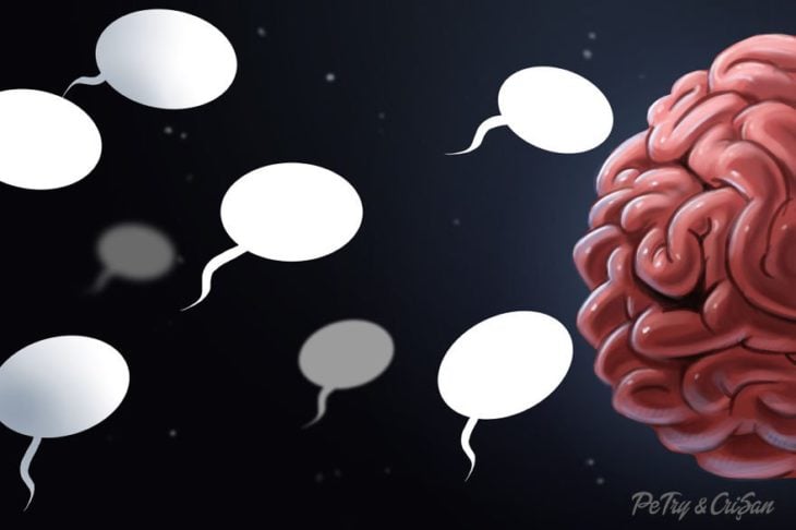 caricatura sobre el cerebro