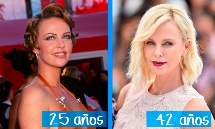 charlize theron en su juventud y ahora