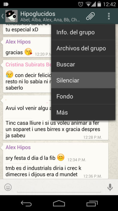 qué hacer cuando un chat de grupo de whatsapp te desespera