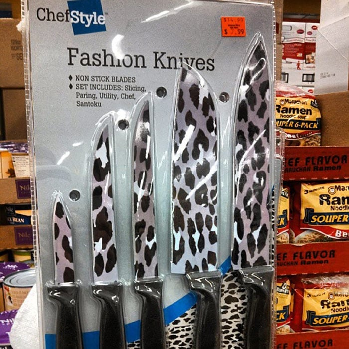 cuchillos con manchas