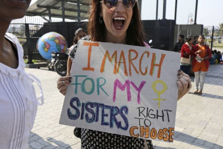 protesta de las mujeres en india