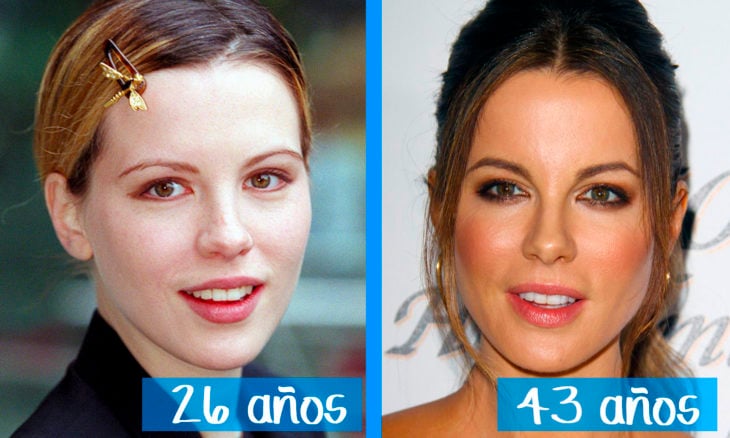  Kate Beckinsale en su juventud y ahora