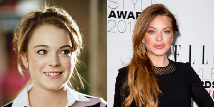 lindsay lohan antes y después de mean girls