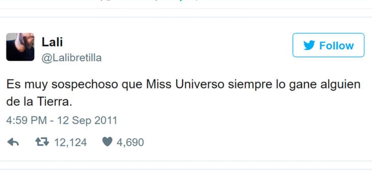 tuit gracioso de miss universo