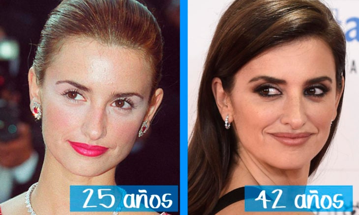 penelope cruz en su juventud y ahora