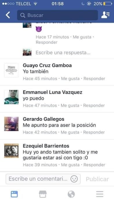 comentarios en facebook