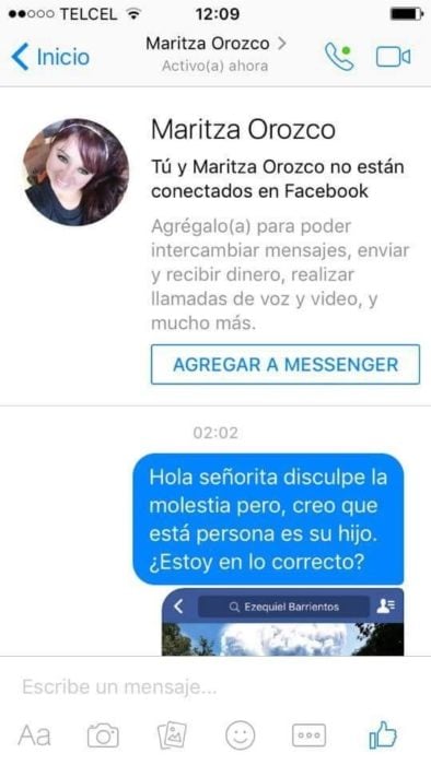 conversación de chat en facebook