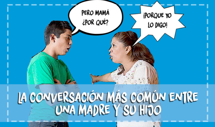 mamá e hijo discutiendo 