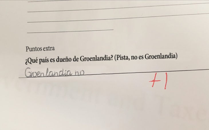 pregunta de examen respondida de forma graciosa