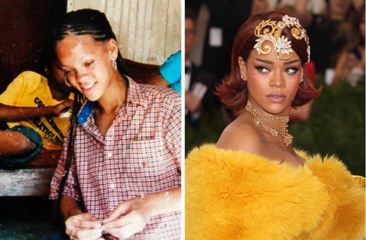 rihanna antes y ahora