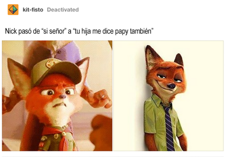 chiste sobre el zorro de zootopia