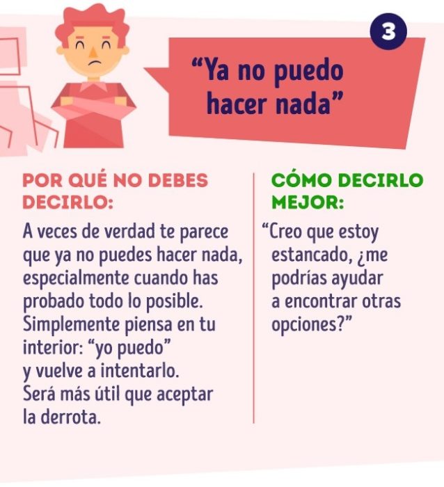 Cosas que nunca debes decir en la oficina rendirse