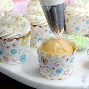 cupcake con capacito de colores