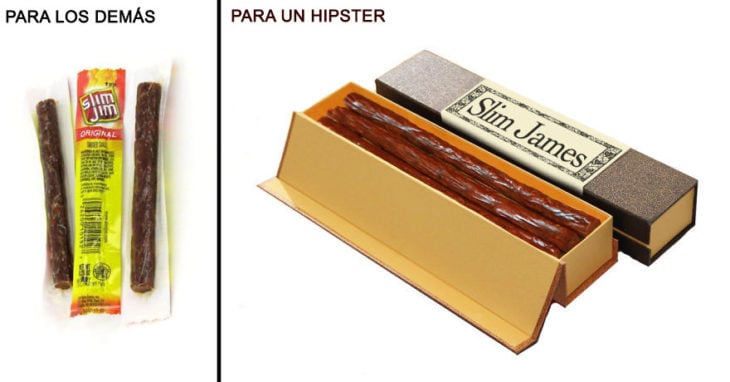 Comida reenvasada hipster slim james