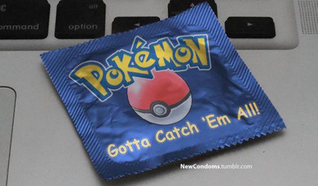 pokemón Condones Marca Logos 