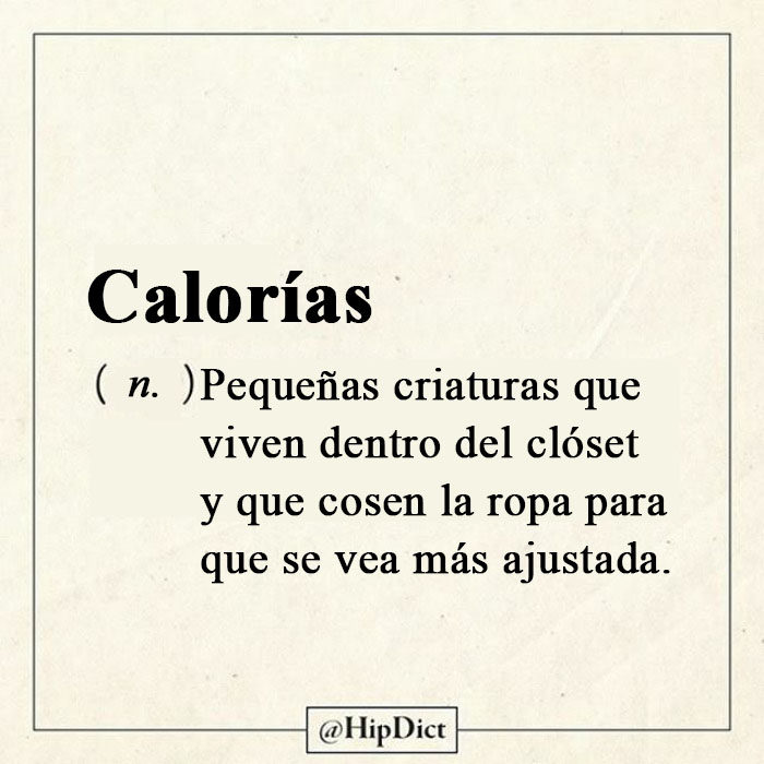 Diccionadio honesto calorias