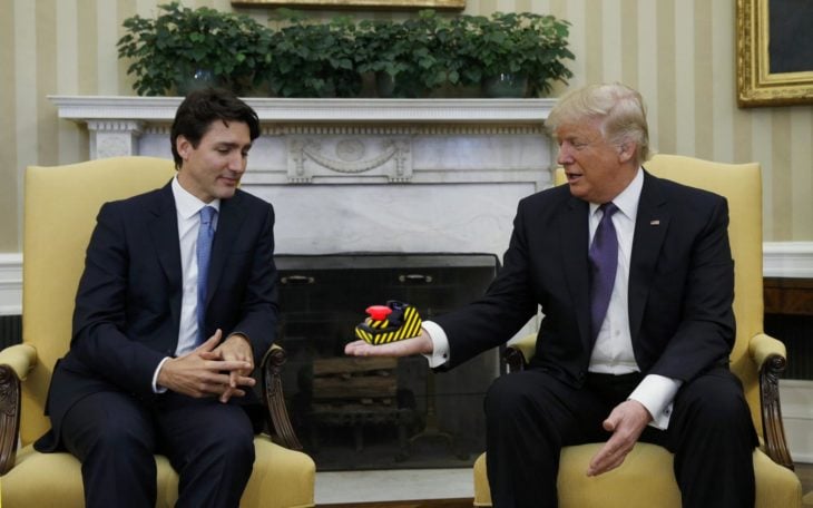 Batalla Photoshop Donald Trump y el primer ministro de Canadá